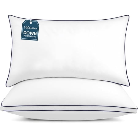 Luxury Hotel Pillows King Size 2-Pack, Adjustable Height for Neck Pain Relief, Hypoallergenic & Breathable with Cloud-Like Support, Machine Washable Down-Alternative Fill