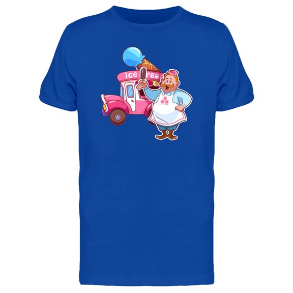 Ice Cream Guy With Van T-Shirt Men -Image by Shutterstock, Male Large