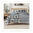 thumbnail image 4 of Great Bay Home Rustic Lodge All-Season Reversible Quilt Set With Shams (King, Navy / Grey), 4 of 6