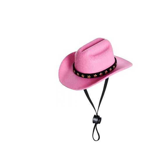 TELOLY Pet Cowboy Costume Halloween Costume for Small and Medium Pets Dogs Cats Cowboy Hat and Bandana Scarf Set Party Accessories (Pink Medium)