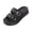 Black, variant on Studded Buckle Slide Sandals, Women's Denim Cross Strap Platform Slides Sandals With Buckle Fashion Comfortable Studded Slip On Non-Slip Beach Mules for Casual Party Date Walking, Black 8.5