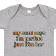 thumbnail image 2 of Bubvorie My Aunt Says I’m Perfect Baby Bodysuit, Funny Infant Shirt for Baby Girl, Cute Newborn Baby Gift, 2 of 5