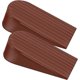thumbnail image 1 of Big Door Stopper 2 Packs Heavy Duty Wedge Rubber Door Stop Works on All Floor Surfaces Height up to 1.9 Inches Non-Scratching Doorstops(Brown), 1 of 5