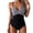 Zebra #070, variant on Women's One Piece Swimsuits Tummy Control Front Cross Bathing Suits Tie Back Slimming V Neck Solid Color Swimwear Dark Gray XL