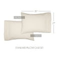 thumbnail image 7 of VHC Brands Burlap Natural Solid Color Cotton Farmhouse Bedding Standard Sham, Pillowcase Set 21x30, Antique White, 7 of 7