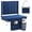 blue, variant on Stadium seats with backrest support, thick seats with cup holders, storage pockets, padded shoulder straps and built-in handles, and step-like design