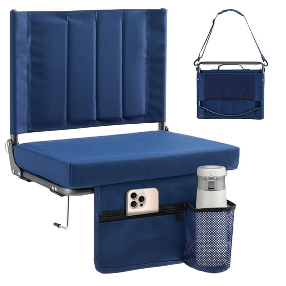 Stadium Seats with Back Support - Portable Bleacher Chair, 350lbs