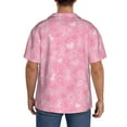 thumbnail image 5 of KLL Breast Cancer Awareness Print Men's Shirt Short Sleeve Button Down Summer Cuba Beach Shirts- 3X-Large, 5 of 7