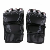 BESTSKY Fingerless Boxing Gloves, Grappling Kickboxing Gloves for Men Women and Teen Youth