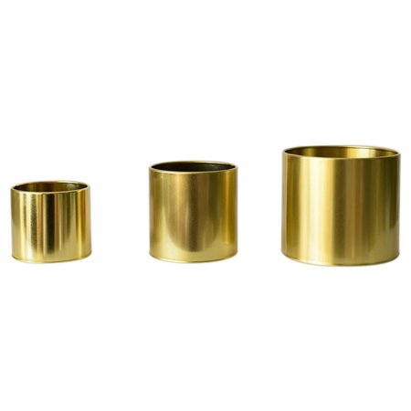 

3 Pcs Nordic Golden Wrought Iron Flower Pot Holder Home Living Room