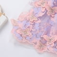 thumbnail image 2 of IBTOM CASTLE Toddler Baby Girls Butterfly Dress Princess Embroidered Flutter Sleeve Pageant Wedding Birthday Party Tulle Tutu Dress 4-5 Years Purple & Pink, 2 of 8