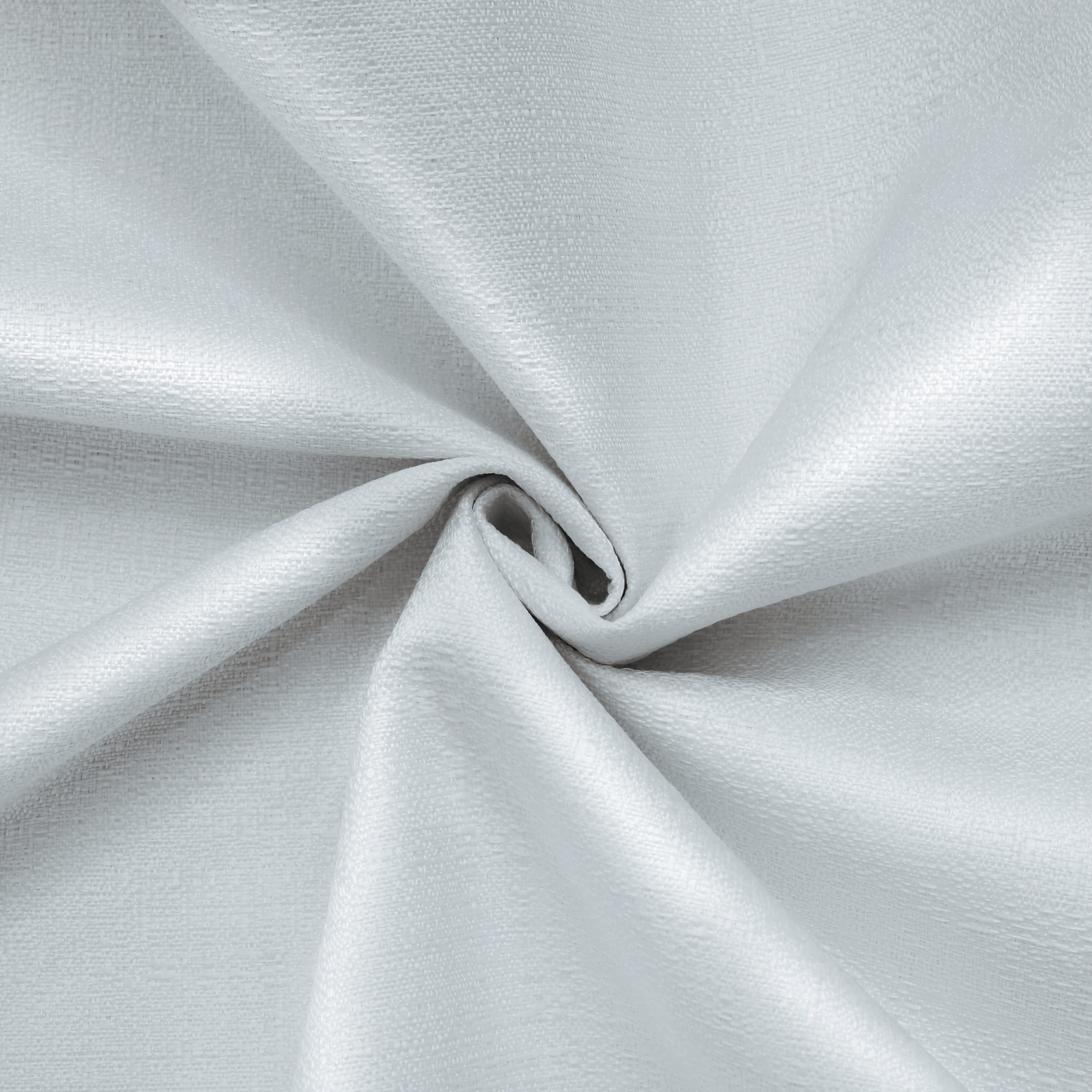 Barry Total Blackout Textured Dual Header Curtain Panel 52" x 95" in White