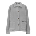 thumbnail image 6 of Jacket Women Button Down Long Sleeve Comfort Warm Jacket Fall Clothes Women Winter Jacket, 6 of 6