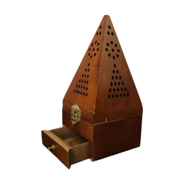 Quemador de incienso, soporte para incienso, único con cajón, quemador cónico, incensario, soporte para incienso para mesa, hotel, decoración de casa Estilo B