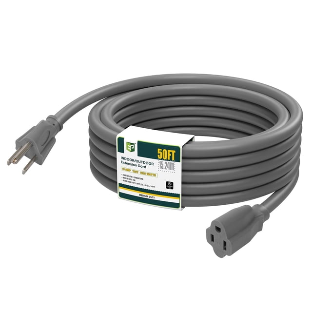 Cable de extensión para exteriores EP 15 m 16/3 SJTW gris con certificación UL
