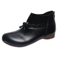 thumbnail image 2 of LSLJS Fall and Winter New Retro Small Leather Women's Bow Back Zipper Low, 2 of 8