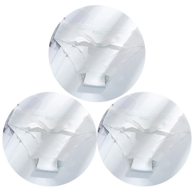 TrowBridge-bragas de satén de seda para mujer, ropa interior transpirable sin costuras, lencería fina y acogedora, 3 unids/set