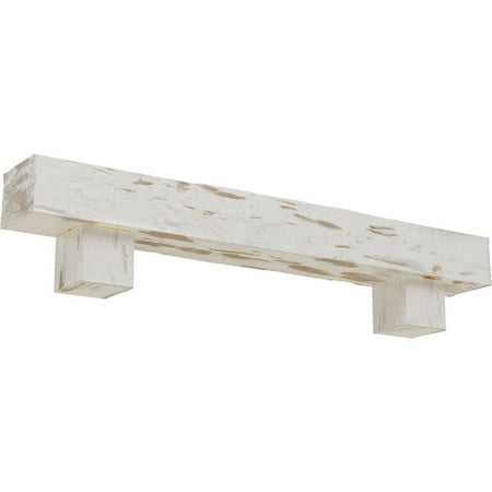 

Ekena Millwork 4 H x 8 D x 72 W Pecky Cypress Faux Wood Fireplace Mantel Kit w/ Alamo Corbels Factory Prepped