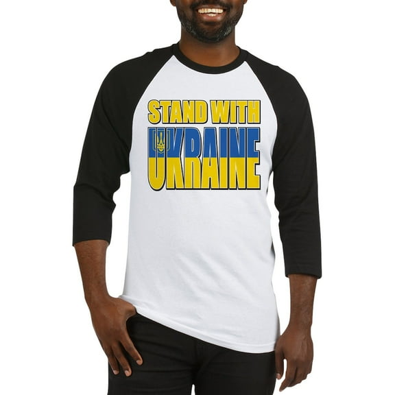 CafePress - Stand With Ukraine - Cotton Baseball Jersey, 3/4 Raglan Sleeve Shirt