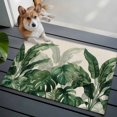thumbnail image 3 of Area Rug 2 x 3 Ft, Palm Leaves Tropical Indoor Accent Bathroom Rugs for Kitchen/Laundry Room, Green Botanical Summer Linen Washable Non-Slip Runner Floor Mat for Entryway, Living Room, 3 of 8