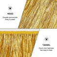 thumbnail image 4 of 11Yards Golden Metallic Fringe Trim 6 Inch Wide Tinsel Fringe Tinsel Trim Garland Dance Fringe Trim Polyester Tassel Lace Ribbon Macrame Lace Ribbon, 4 of 6
