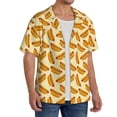 thumbnail image 2 of Rateoe Hot Dog 3 Pattern Men's Short Sleeve Classic Shirt, Casual Short-Sleeved Shirt, Lightweight Summer Shirt, Cuban Collar Shirt,Button-Front Shirt-Large, 2 of 5