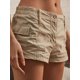 thumbnail image 2 of Shorts Boyfriend con costuras y cintura baja para mujer con bolsillos con solapa Cargo ShortsKhakiX-Large, 2 of 5