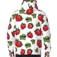 thumbnail image 7 of Naloa Hand Drawn Strawberry Men's Casual Hooded Collar Drawstring Hoodies Pullover Sweatshirts Casual Long Sleeve Shirts-Medium, 7 of 7