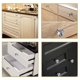 thumbnail image 5 of Perilla de tirón Unique Bargains, 30mm de diámetro, tiradores de muebles de aleación de aluminio y vidrio de cristal, tono azul y plata, 2 piezas, 5 of 5