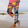 thumbnail image 5 of LYEAA Graphic Leggings for Women Mardi Gras Elastic Waist Tights Stretchy Ankle Length Mask Print Yoga Pants, 5 of 6