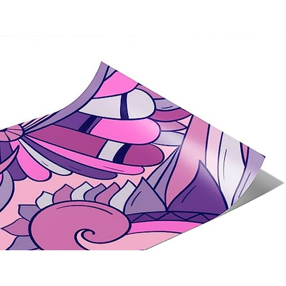 Rwraps Geometric Floral Fallen Angel Gloss Vinyl Film Wrap 59in x 6in Vinyl Vehicle Car Film Sheet