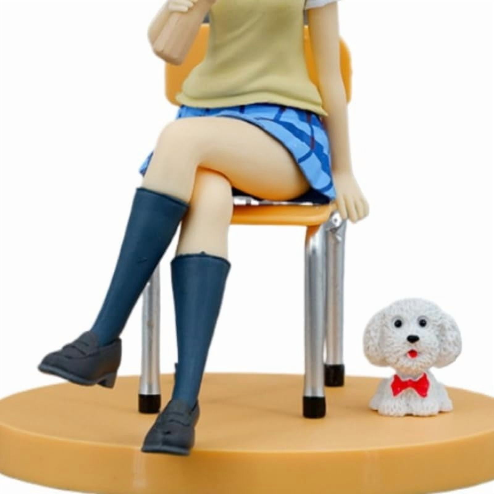 Newly Minami Kotori Figure Nishikino Maki Figure Sitting Blue Skirt Figurine 18cm/7.1inch Handmade PVC Anime Cartoon Model Statue Collectible Craft Gift (Nishikino Maki)