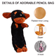 thumbnail image 3 of Estuche de lápices con diseño de perro de peluche, estuche de almacenamiento de dibujos animados de papelería de animales suaves Ormromra CPB-US-XD41-6, 3 of 5
