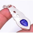 thumbnail image 2 of Blue Sapphire  (Simulated) Handmade 925 Sterling Silver Jewelry Pendant 2.34" S5, Beautiful Jewelry For Woman, New Year Sale, Valentin's Day Gift, 2 of 2
