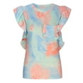 thumbnail image 4 of Birdeem T-Shirt pour Femmes Printemps / Été en Dentelle à Manches Volantées, Col Rond, Teinture sur Nœuds, 4 of 6