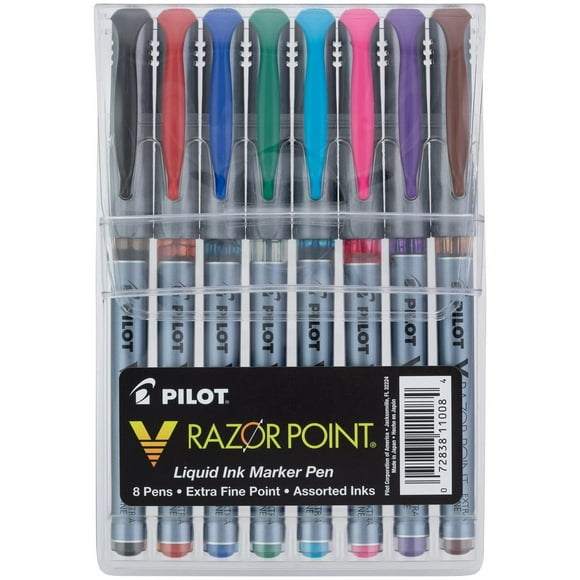 Paquete de 8 bolsas de tinta líquida Razor Point de Marker Pilot V
