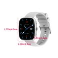 thumbnail image 3 of Christmas Gifts Liweisiy Sports Watch Bracelet Advanced Bluetooth Calling And Extra Long Battery Life Customised Dials With Multiple Patterns D604 Silver Free Size, 3 of 8