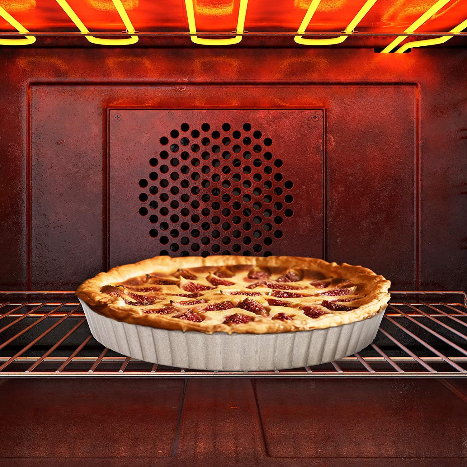 Tart Pan, Inch Removable Loose Bottom Quiche Pan, Compatible