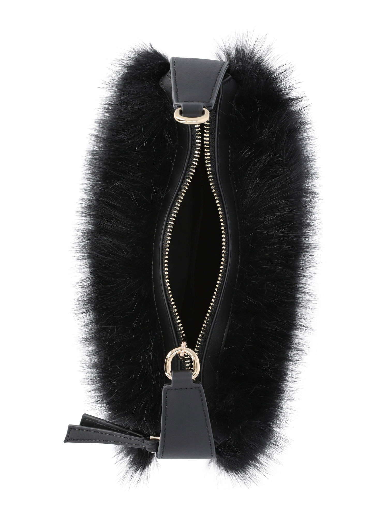 バッグ herlipto Crystal Faux Fur Mini Bag Faux Fur Shoulder Bag