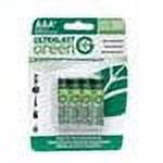 Ultralast ULGED4AAA Green Everyday Rechargeables AAA NiMH Batteries, 4 pk