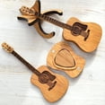thumbnail image 2 of Caja de Exhibición de Púas de Guitarra Portátil de Madera con Caja de Almacenamiento de Soporte, Regalo de Música de Guitarrista, 2 of 6