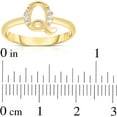 thumbnail image 5 of Floreo 10k Yellow Gold Letter A-Z Small Block Alphabet Character CZ Initial Ring, 5 of 5
