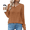 Caramel, variant on Zeagoo Women's Elegant Long Sleeve Puff Sleeve Blouse Loose Fit Casual Work Office Wear Top