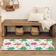 thumbnail image 4 of White Dinosaurs Flowers Pattern Bathroom Rugs Mat,Non Slip Microfiber Bathroom Rug,Rubber Backing,Soft Bathroom Mats for Bathroom Floor,Tub and Shower,47x17in(120x43cm), 4 of 5