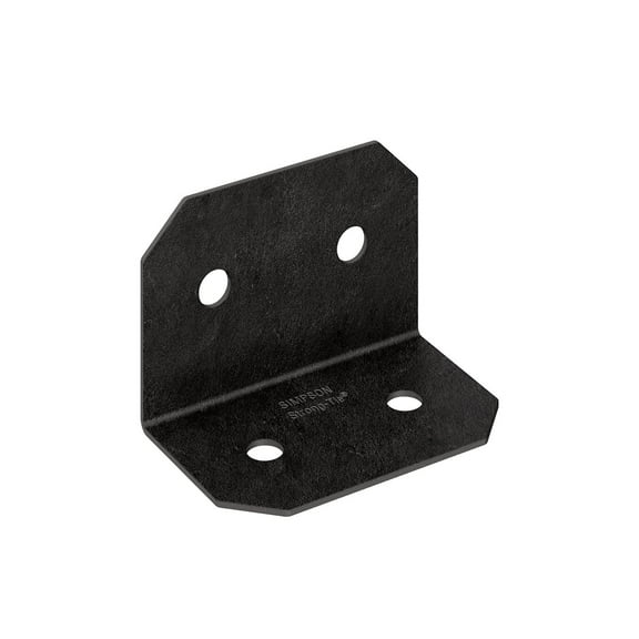 Simpson Strong Tie APVA6 Outdoor Accents Avant Collection ZMAX, Black Powder-Coated 90 Angle for 6X, 12-Pack