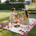 thumbnail image 4 of Red Eucalyptus Leaves Outdoor Rug for Patio/Deck/Porch, Non-Slip Large Area Rug 4 x 6 Ft, Spring Summer Botanical Indoor Outdoor Rugs Washable Area Rugs, Reversible Camping Rug Carpet Runner, 4 of 8