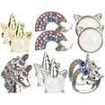 thumbnail image 1 of 6 Pairs Rhinestone Alloy Children Earrings Cartoon Kids Ear Clip Ear Jewelry, 1 of 8