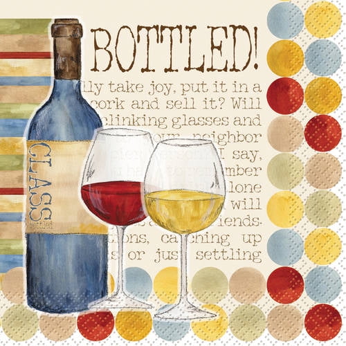 Bottled Joy Cocktail Napkins, 24-Count by Unique Industries