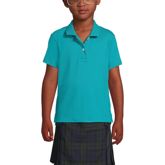Lands' End School Uniform Girls Iron Knee Blend Plain Front Chino Pants