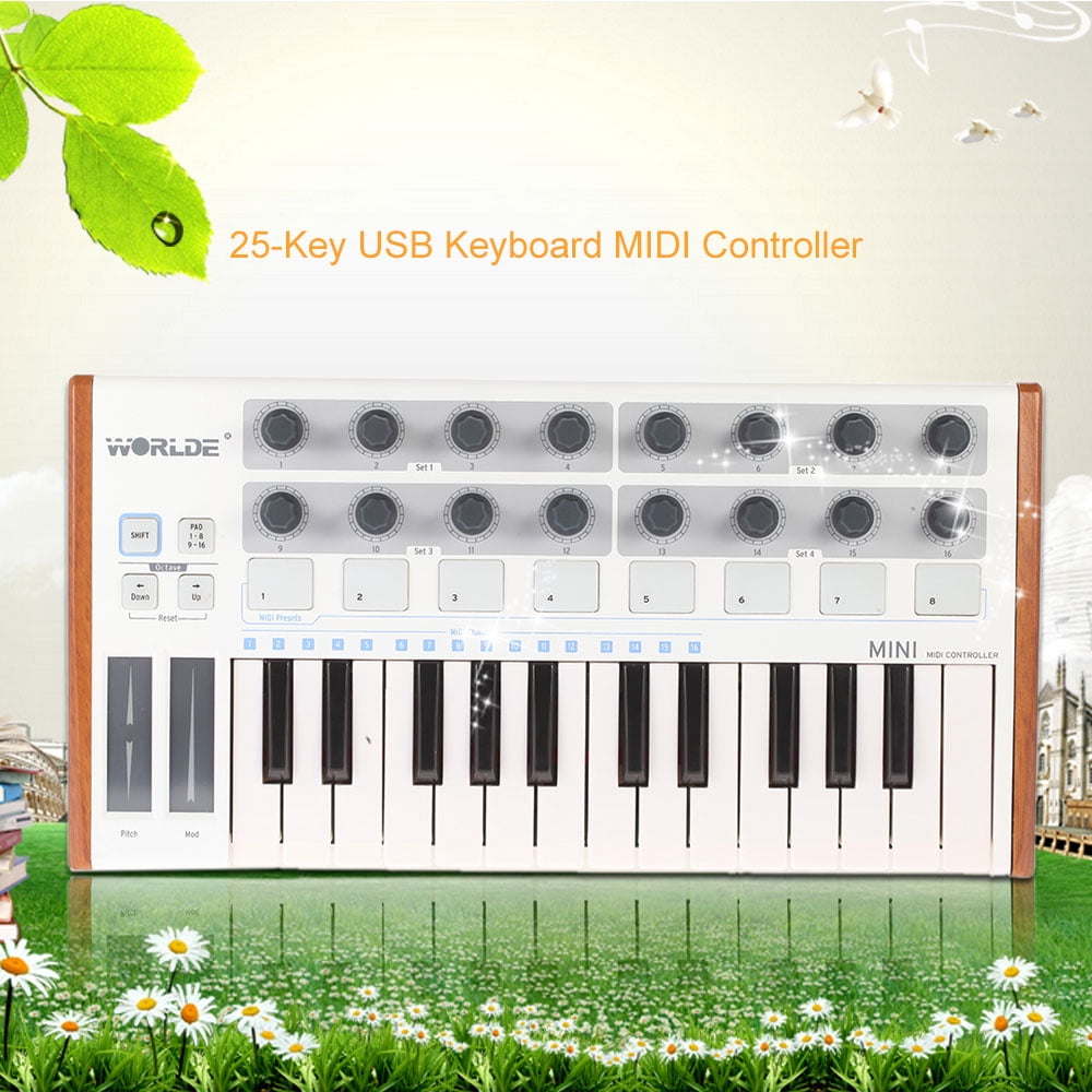 MIDI keyboard,Usb Midi Drum 25-key Usb Midi Drum Pad Professional 25-key Usbdi Buzhi And Synth Drum Rusuo Keyd Moweo Midi Mewmewcat Professional